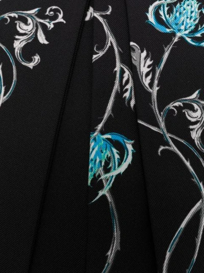 HAIDER ACKERMANN 花卉印花细长丝巾 - 黑色