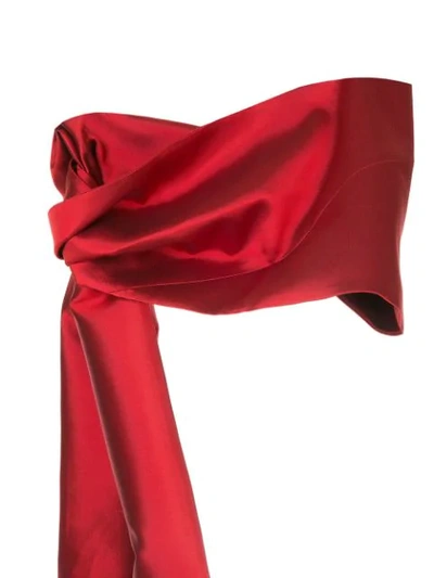 Shop Greta Constantine Oversized Bow Tie Belt - Red