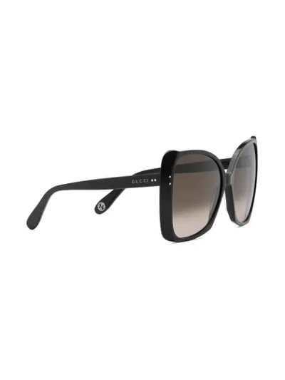 Shop Gucci Oversize Square-frame Sunglasses In Black