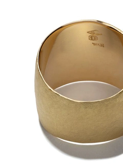 Wouters & Hendrix Gold 18kt Gold Hammered Ring In Yellow Gold
