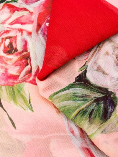 Shop Dolce & Gabbana Floral Print Scarf - Pink