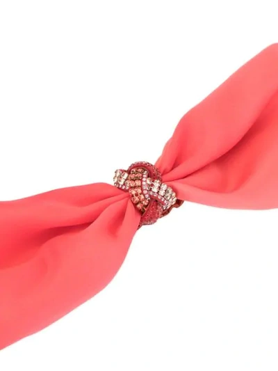 Shop Ingie Paris Beaded Bow In Coral