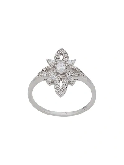Shop V Jewellery Blossom Ring In Silver