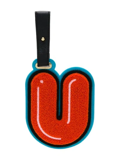 Shop Chaos Letter U Luggage Tag In Yellow