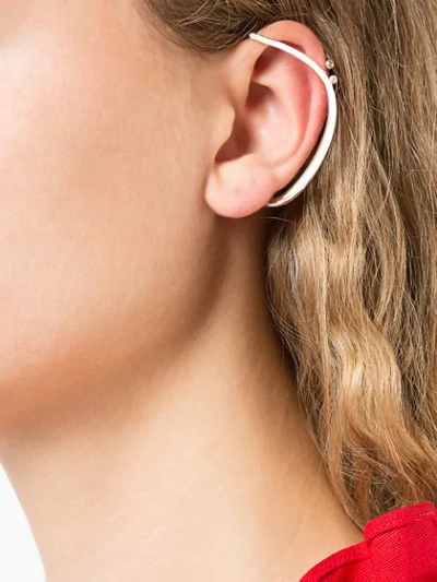 Shop Charlotte Chesnais Mirage Earring In Grey