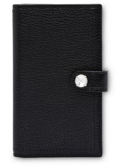 Shop Miu Miu Madras Wallet In Black