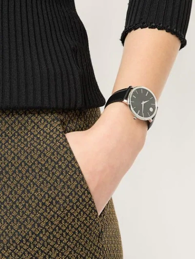 Shop Movado Ultra Slim Watch In Black