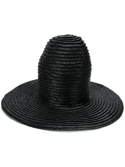 Shop A.w.a.k.e. Straw Hat In Black