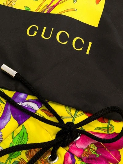 Shop Gucci Floral Hood In Yellow