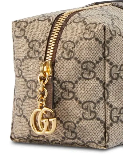 Shop Gucci Ophidia Gg Cosmetic Case In Neutrals