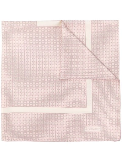 Shop Givenchy Printed Logo Scarf In Pink