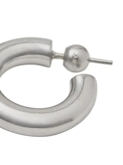 Shop Burberry Hoop Earrings In Metallic