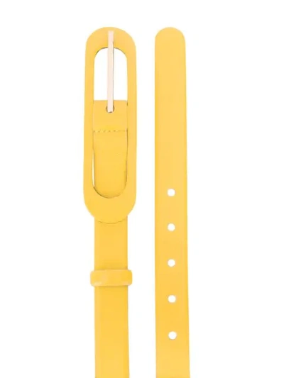 Shop Oscar De La Renta Small Oval Belt In Yellow