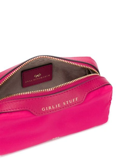 ANYA HINDMARCH GIRLIE STUFF ZIPPED POUCH - 粉色