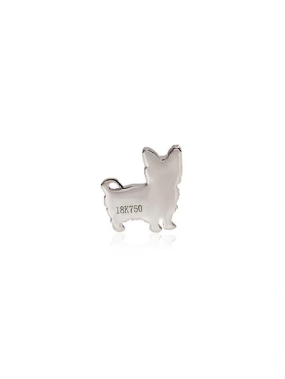 Shop Loquet 18kt White Gold Terrier Charm