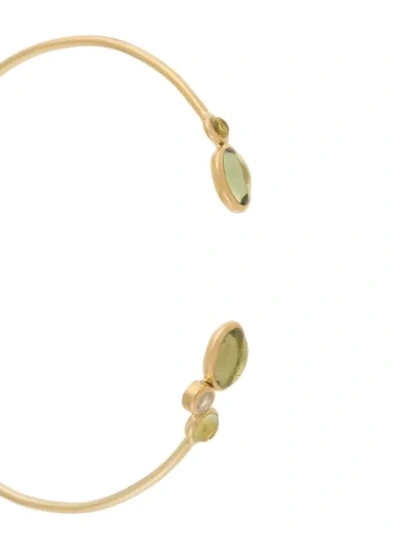 Shop Myrto Anastasopoulou Stone Embellished Cuff Bracelet In Gold