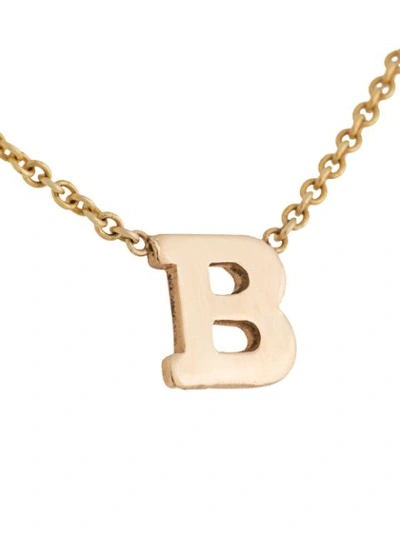 Shop Zoë Chicco 14kt Yellow B Initial Necklace - Gold