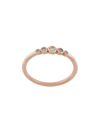 Shop Astley Clarke 14kt Rose Gold Mini Icon Nova Diamond Ring In Metallic