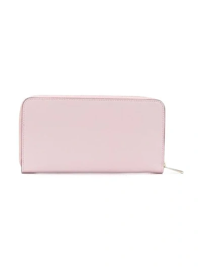 Shop Furla Zip Around Logo Wallet In Pink