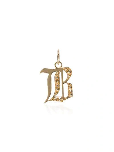 Shop Foundrae 18kt Yellow Gold Initial B Charm