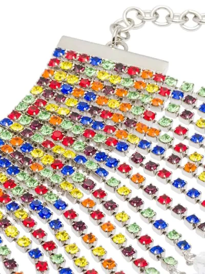 Shop Miu Miu Crystal Necklace In Multicolour