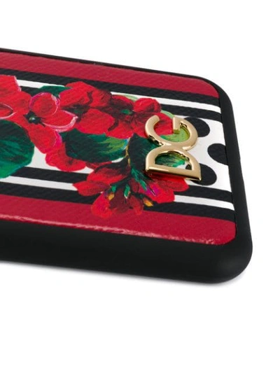 Shop Dolce & Gabbana Floral Print Iphone Xs Max Case In Black