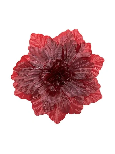 Shop Molly Goddard Oversized Flower Brooch In Red