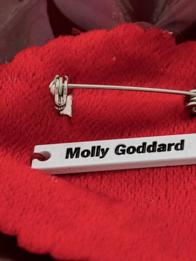 Shop Molly Goddard Oversized Flower Brooch In Red