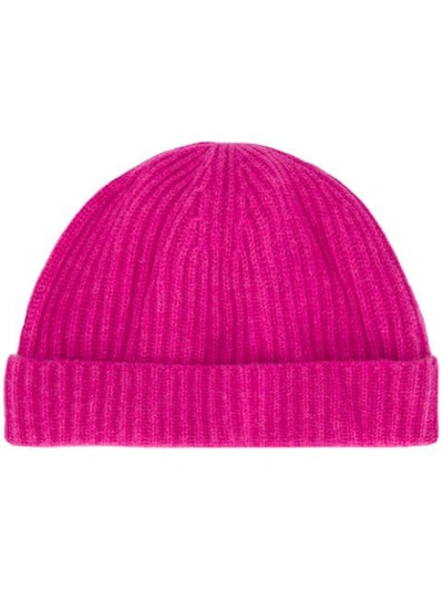 Shop N•peal Ribbed Knit Hat In Pink