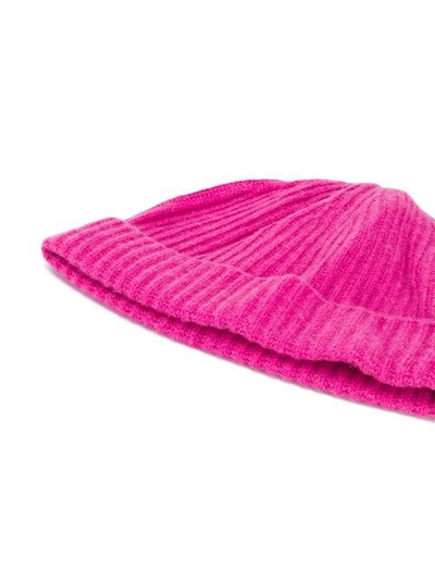 Shop N•peal Ribbed Knit Hat In Pink