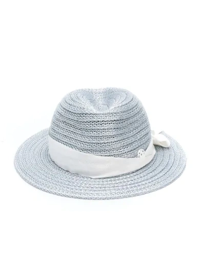 Shop Maison Michel Ribbon Hat - Silver