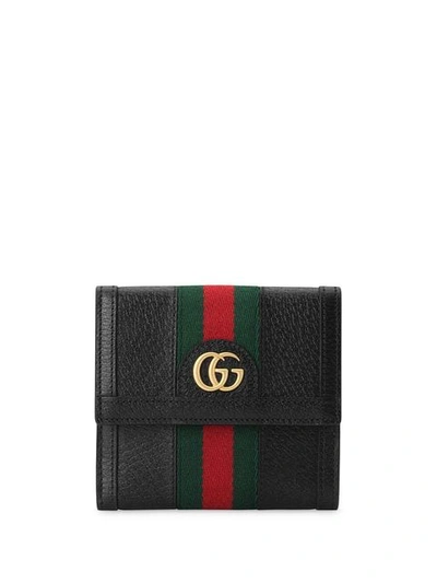 Shop Gucci 'ophidia' Portemonnaie In Black