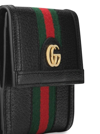 Shop Gucci 'ophidia' Portemonnaie In Black