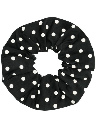 Shop Andamane Polka Dot Scrunchie - Black