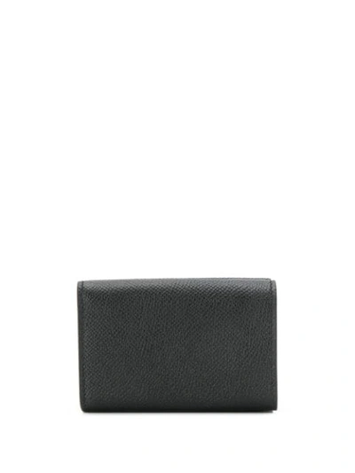 Shop Balenciaga Ville Mini Logo Wallet In Black