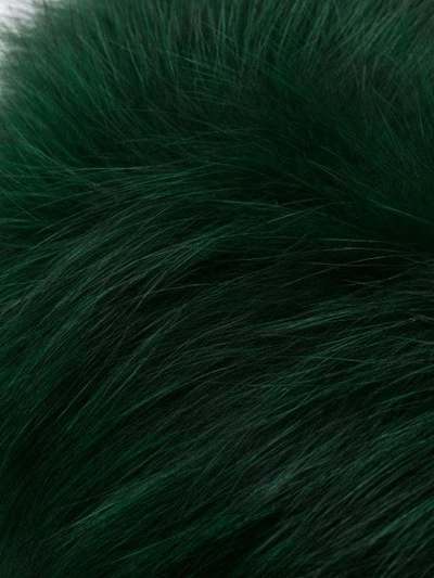 Shop Moncler Fox Fur Collar - Green