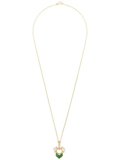 Shop Wouters & Hendrix Quartzite And Mother-of-pearl Necklace In Gold