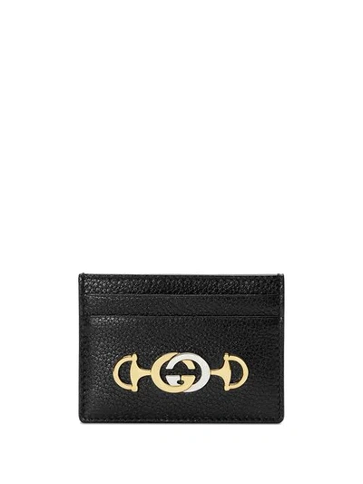 Shop Gucci Zumi Card Case In Black