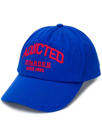 Shop P.a.r.o.s.h . Addicted Baseball Cap - Blue