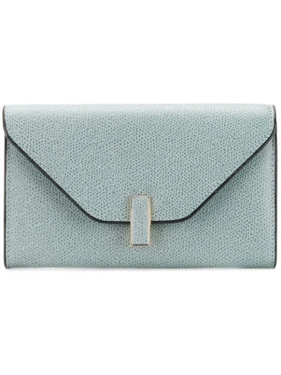 Shop Valextra Iside Small Wallet In Grey