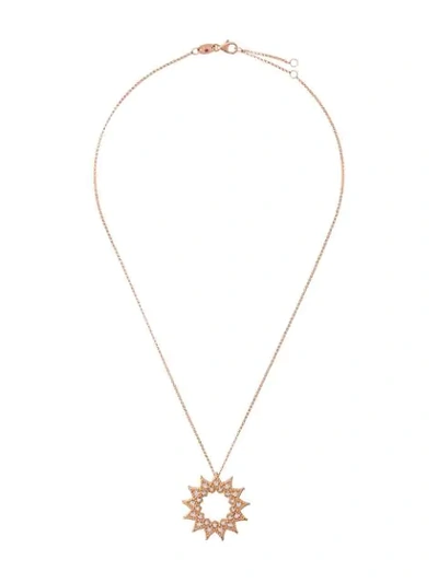 Shop Roberto Coin 18kt Rose Gold Roman Barocco Diamond And Ruby Pendant Necklace