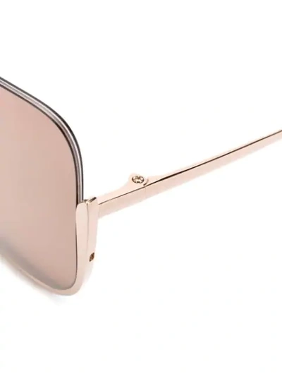 Shop Linda Farrow Oversized Sunglasses - Gold