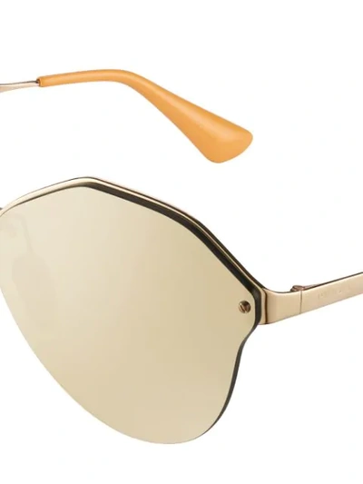 Shop Prada Cinéma Eyewear Sunglasses In Metallic