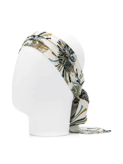 Shop Etro Paisley Print Headband In Neutrals