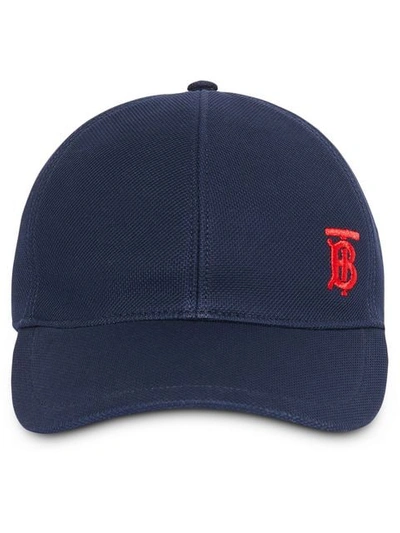 Shop Burberry Monogram Motif Baseball Cap In Blue
