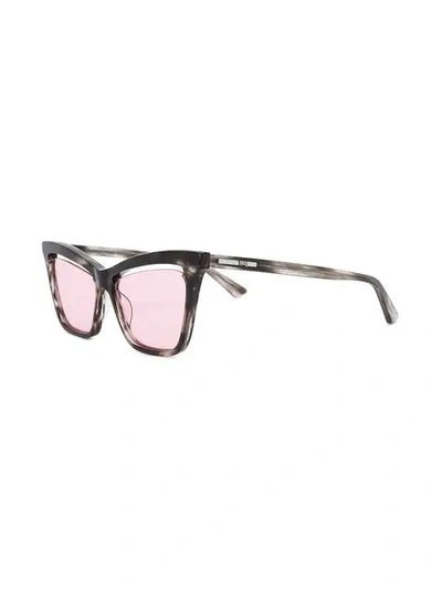 Shop Mcq By Alexander Mcqueen Cutaway Lens Cat Eye Sunglasses In Grey