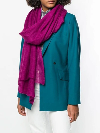 Shop Allude Classic Oversized Scarf In Purple