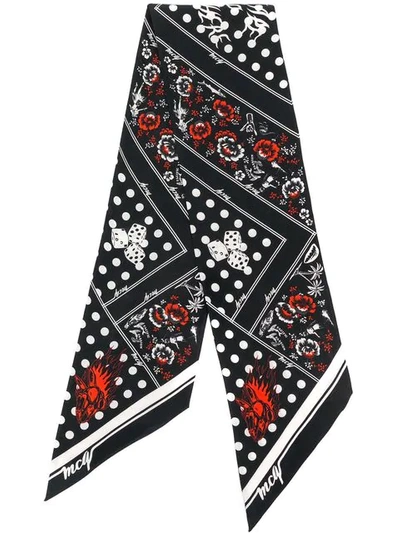 Shop Mcq By Alexander Mcqueen Bandana Printed Scarf In Black