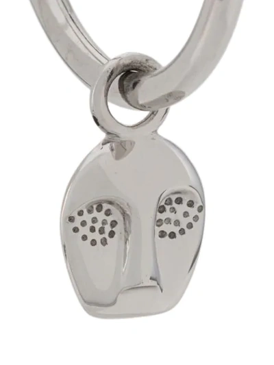 Shop Maria Black Man Ray Earring In Silver