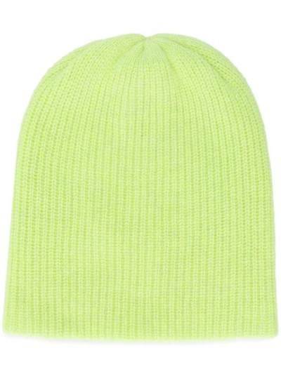 Shop The Elder Statesman Klassische Beanie In Neon Yellow